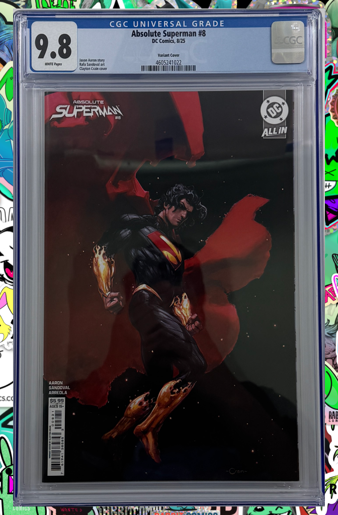 Absolute Superman #8 | Cover B Clayton Crain Card Stock Variant | CGC 9.8