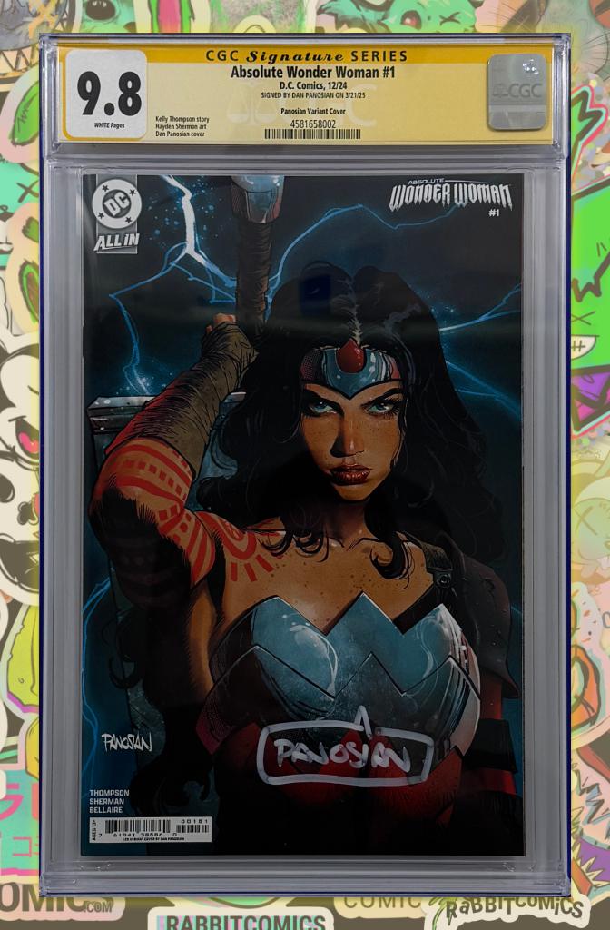 ABSOLUTE WONDER WOMAN #1 | CVR F INC 1:25 DAN PANOSIAN CARD STOCK VARIANT | CGC SS 9.8