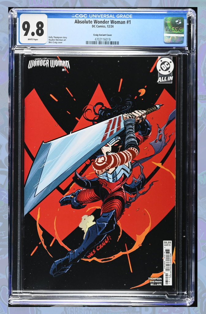 ABSOLUTE WONDER WOMAN #1 | CVR B WES CRAIG VARIANT | CGC 9.8