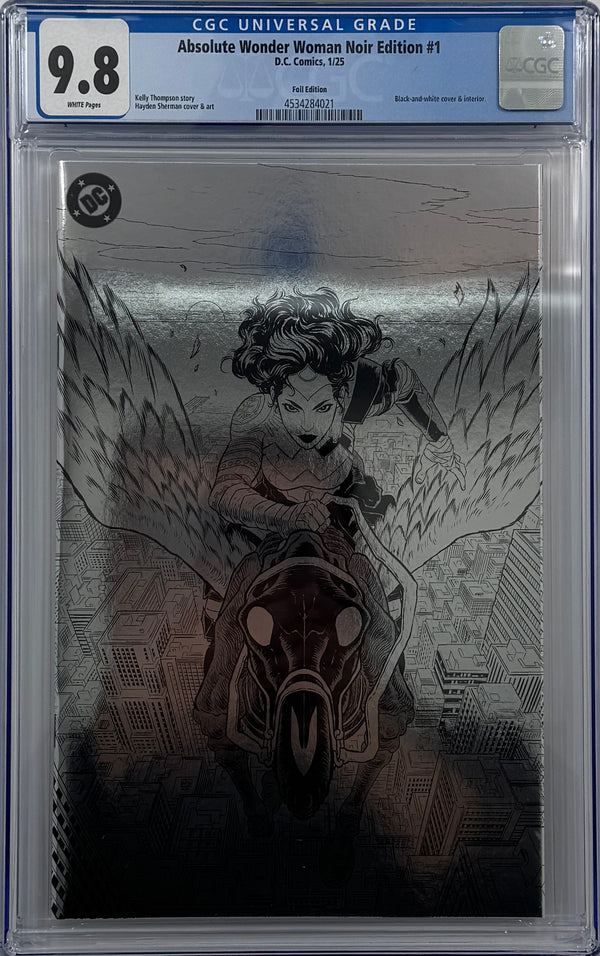 ABSOLUTE WONDER WOMAN NOIR EDITION #1 (ONE SHOT) | CVR C HAYDEN SHERMAN FOIL VARIANT | CGC 9.8