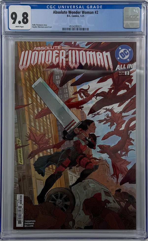 ABSOLUTE WONDER WOMAN #2 | CVR A HAYDEN SHERMAN | CGC 9.8