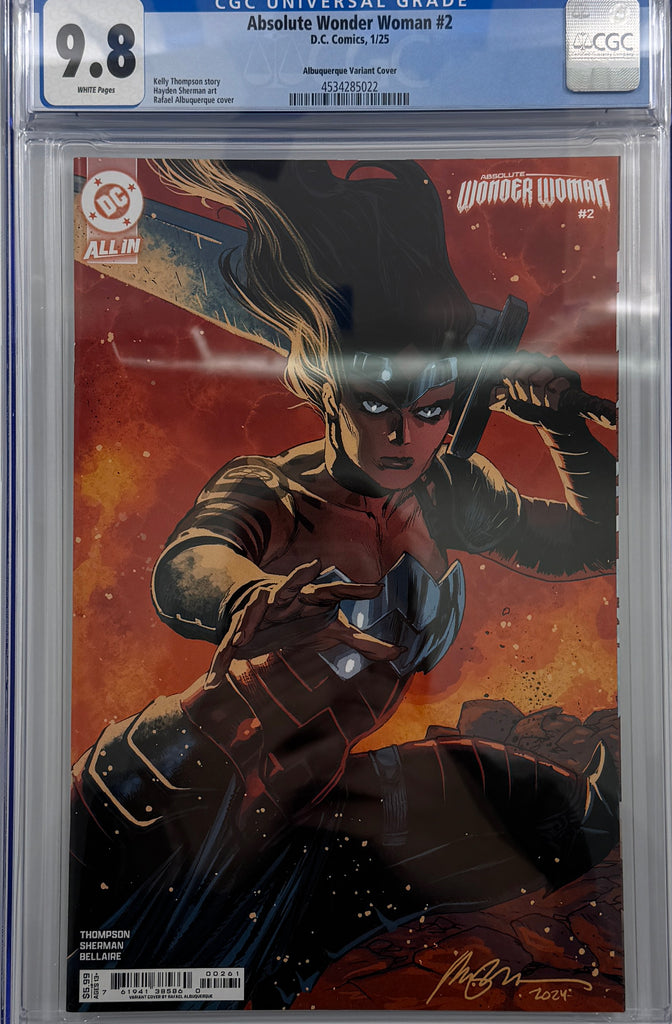ABSOLUTE WONDER WOMAN #2 | CVR F RAFAEL ALBUQUERQUE CARD STOCK VARIANT | CGC 9.8