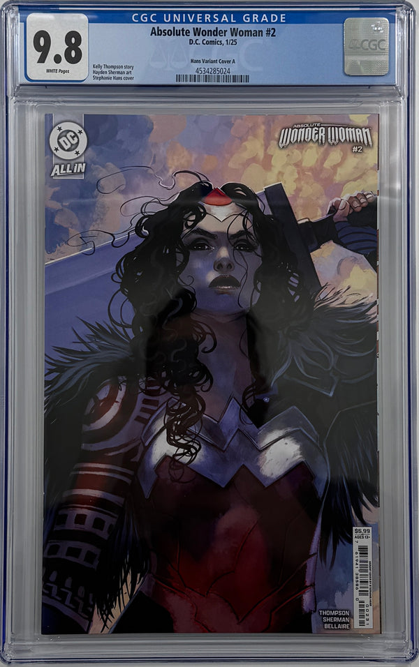 ABSOLUTE WONDER WOMAN #2 | CVR C STEPHANIE HANS  VARIANT | CGC 9.8