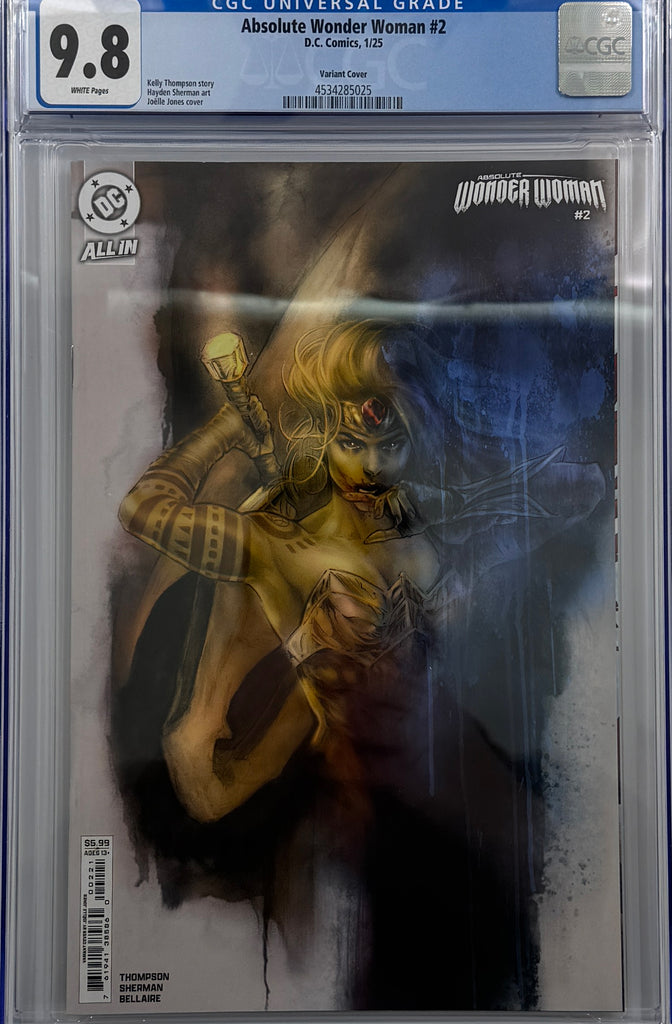 ABSOLUTE WONDER WOMAN #2 | CVR B JOELLE JONES CARD STOCK VARIANT | CGC 9.8