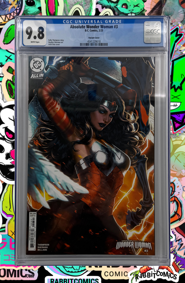 ABSOLUTE WONDER WOMAN #3 | CVR B ARIEL DIAZ CARD STOCK VAR | CGC 9.8