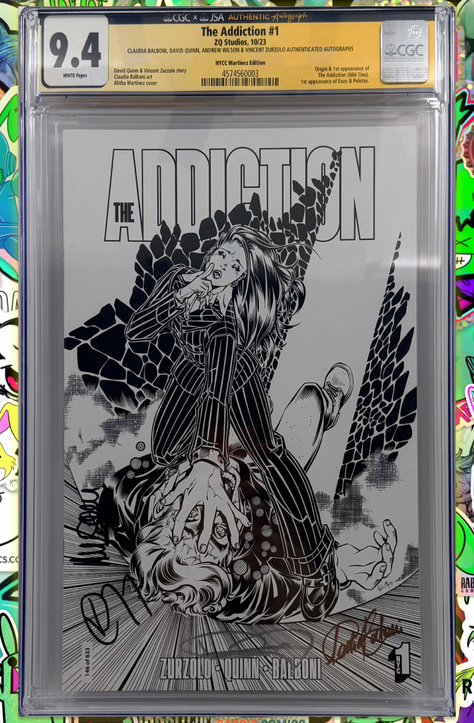 The Addiction #1 | NYCC Martinez Edition 146/633 | 4x Signed | CGC SS 9.4 (JSA)