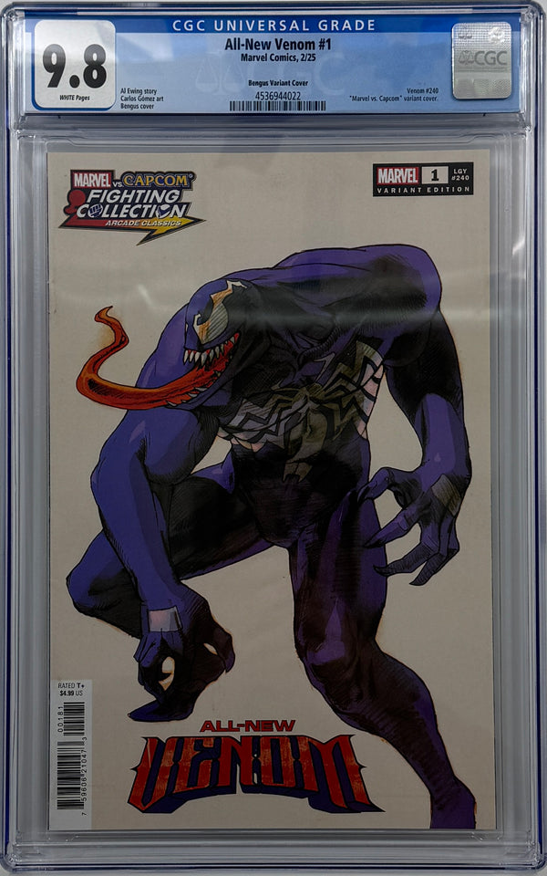 ALL-NEW VENOM #1 | BENGUS MARVEL VS CAPCOM VARIANT | CGC 9.8