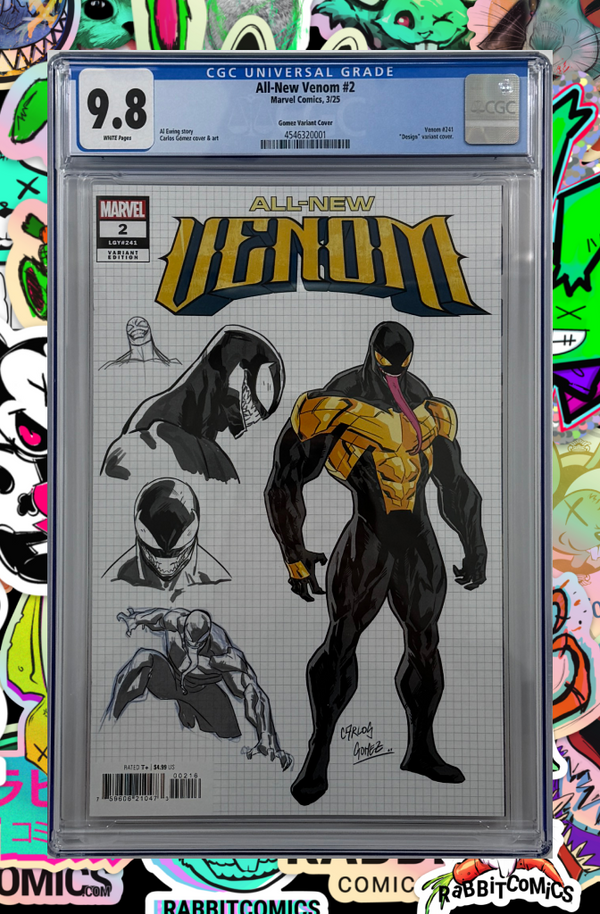 ALL-NEW VENOM #2 | CARLOS GOMEZ 1:10 RATIO DESIGN VARIANT | CGC 9.8