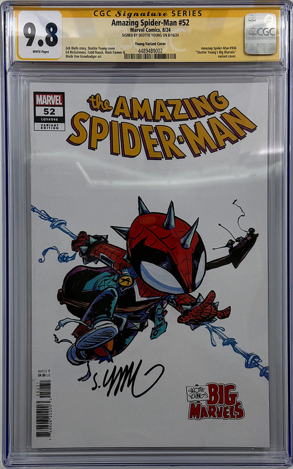 Amazing Spider-Man #52  | Young Variant | Signed by Skottie Young | CGC SS 9.8