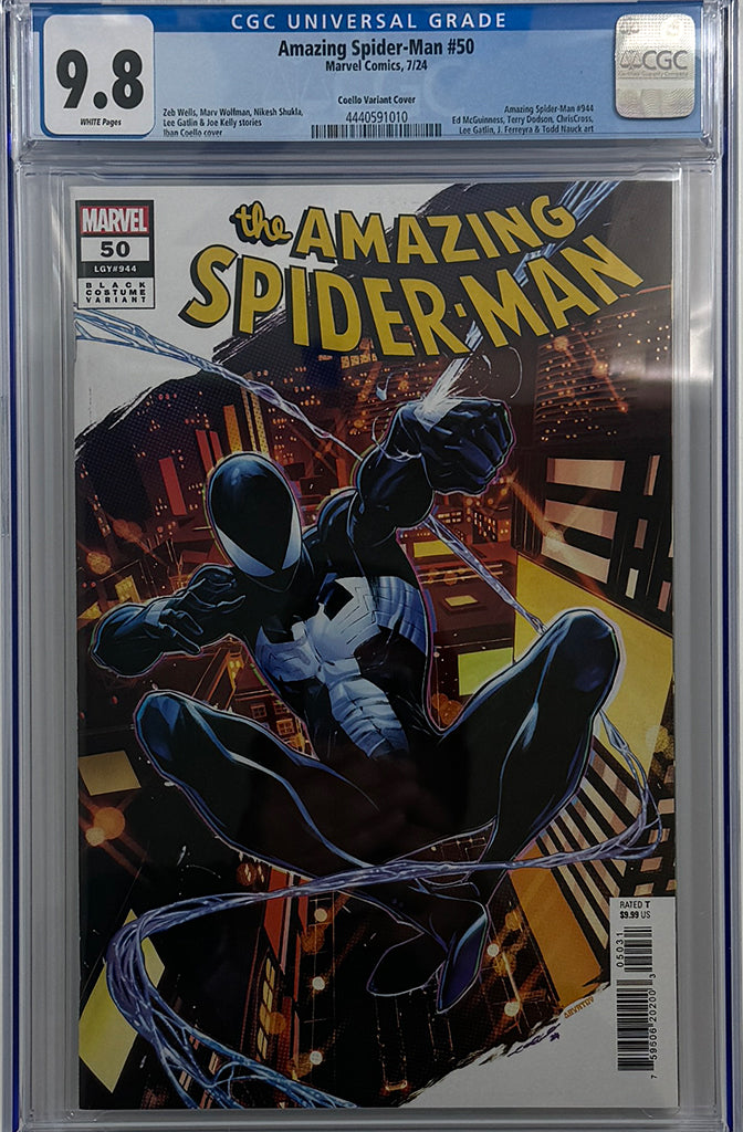 AMAZING SPIDER-MAN #50 | IBAN COELLO BLACK COSTUME VARIANT | CGC 9.8
