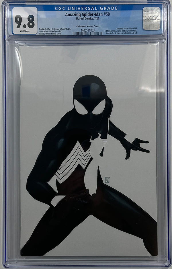 AMAZING SPIDER-MAN #50 | JOHN TYLER CHRISTOPHER VIRGIN NEGATIVE SPACE VARIANT | CGC 9.8