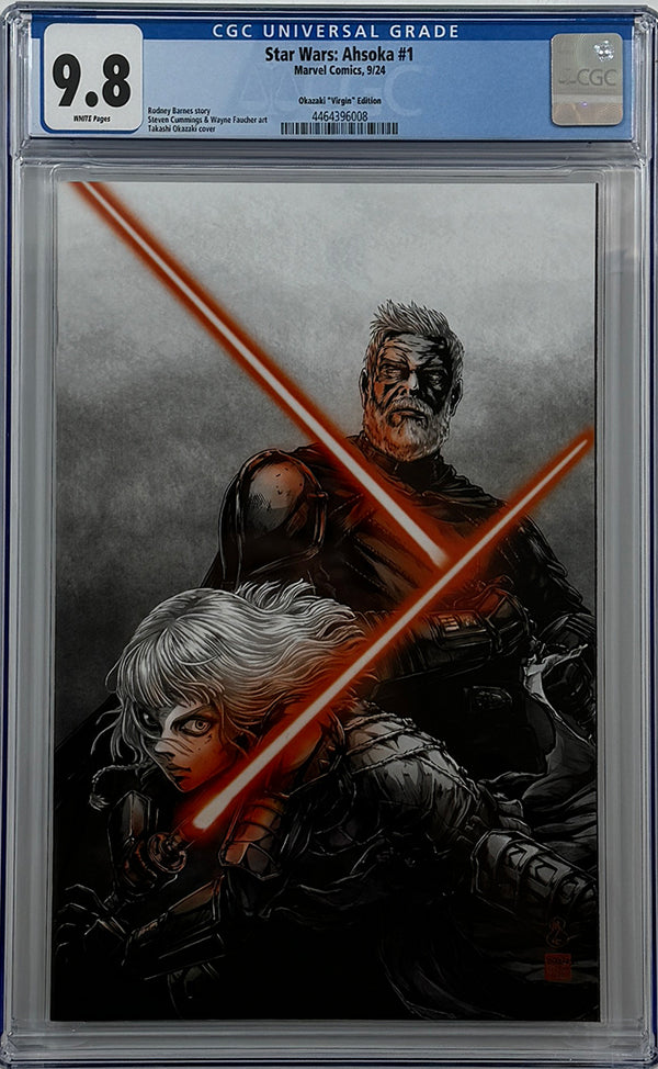 STAR WARS AHSOKA #1 | TAKASHI OKAZAKI LIMITED EDITION VIRGN VARIANT | CGC 9.8