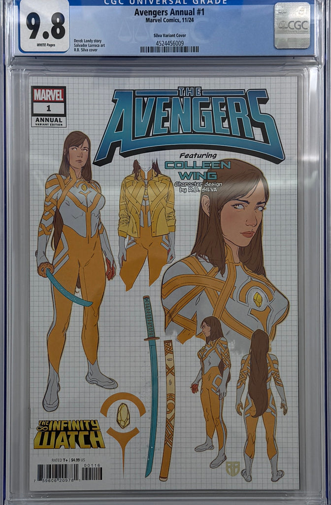 AVENGERS ANNUAL #1 | R.B. SILVA SPOILER 1:10 RATIO DESIGN VARIANT | CGC 9.8