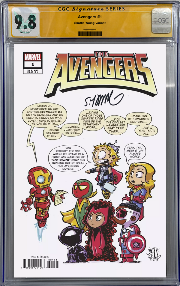 Avengers #1 | Young Variant | Signed by Skottie Young | CGC SS 9.6+