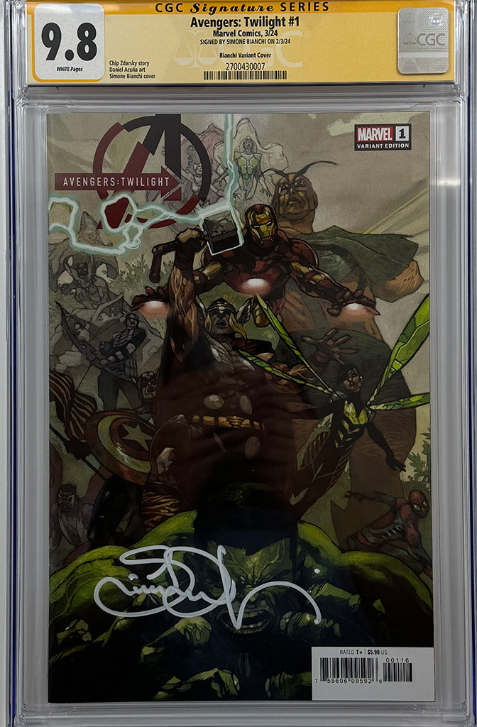 AVENGERS: TWILIGHT #1 | SIMONE BIANCHI 1:60 RATIO VARIANT | CGC SS 9.8