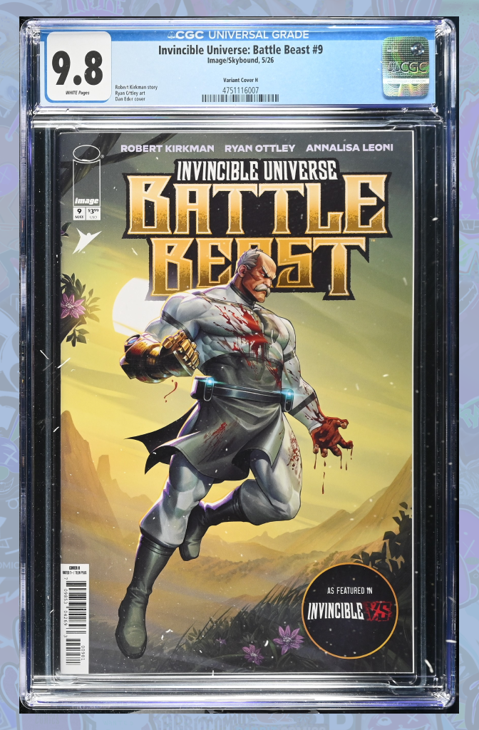 Invincible Universe Battle Beast #9 Cover H Dan Eder vs Variant | CGC 9.8