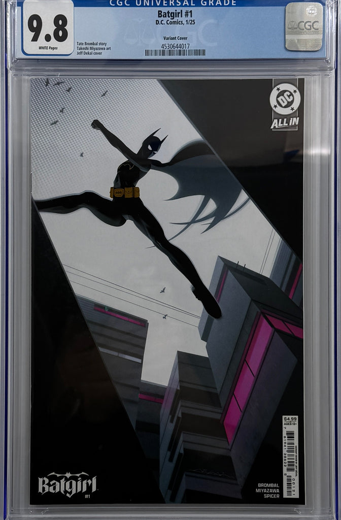 BATGIRL #1 | CVR B JEFF DEKAL CARD STOCK VARIANT | CGC 9.8
