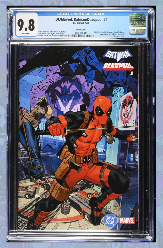 DC MARVEL BATMAN DEADPOOL #1 CVR B DAN MORA WRAPAROUND VARIANT | CGC 9.8