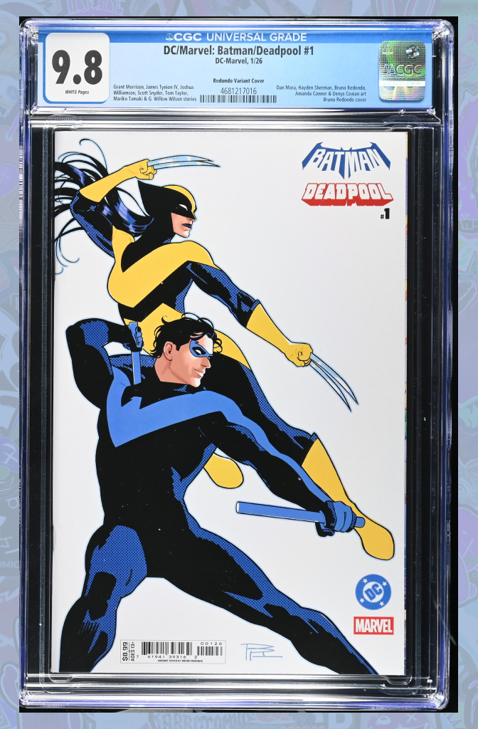DC MARVEL BATMAN DEADPOOL #1 CVR O BRUNO REDONDO VARIANT | CGC 9.8