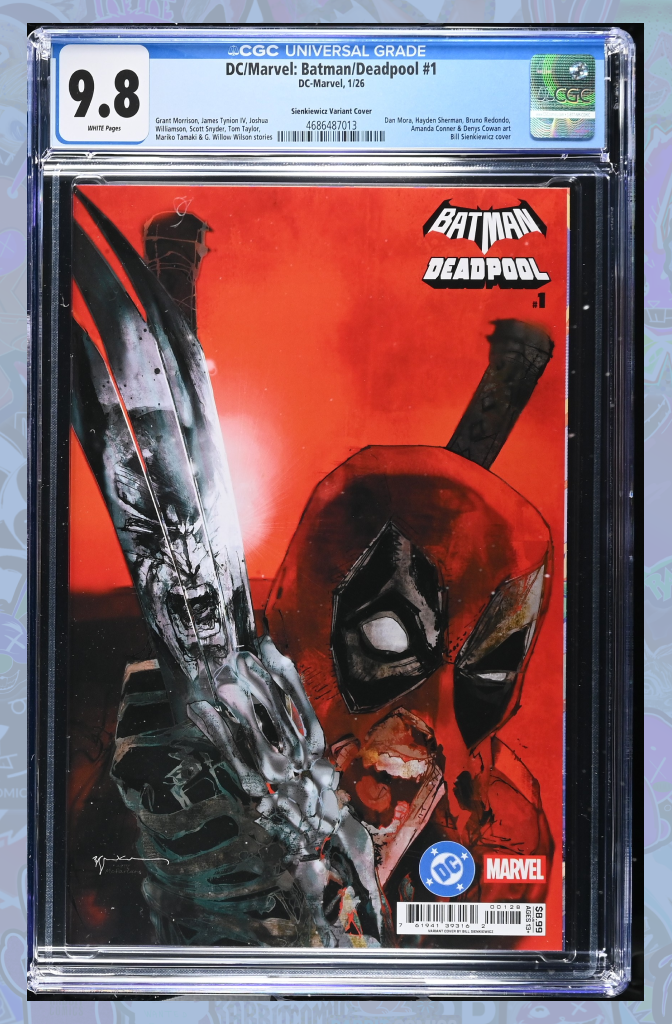 DC MARVEL BATMAN DEADPOOL #1 CVR Q BILL SIENKIEWICZ VARIANT | CGC 9.8