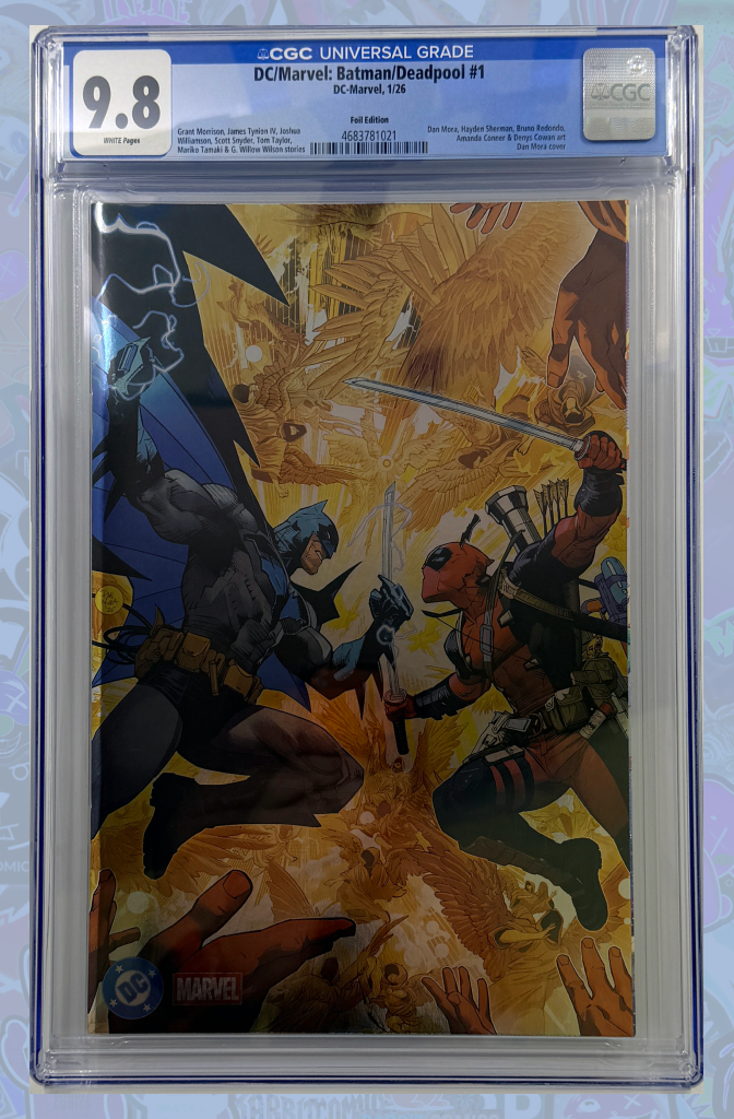 DC MARVEL BATMAN DEADPOOL #1 CVR T DAN MORA FOIL VARIANT | CGC 9.8