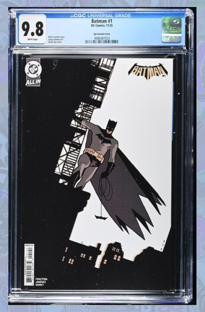 Batman #1 Cover M 1:50 Ratio David Aja Card Stock Variant | CGC 9.8