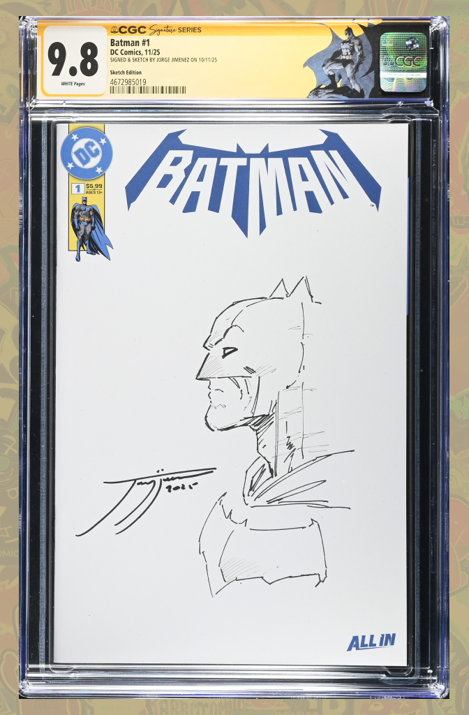 Batman #1 Cover K Blank Signed + Sketch Jimenez | CGC SS 9.8
