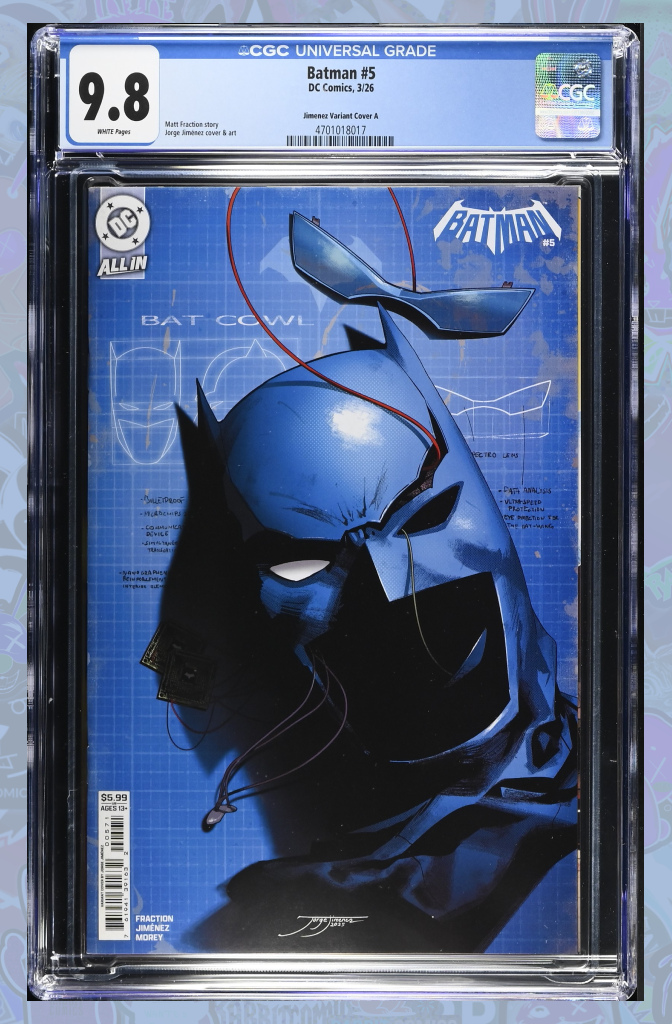 BATMAN #5 CVR E JORGE JIMENEZ BAT-GADGET CARD STOCK VAR | 1st App | CGC 9.8
