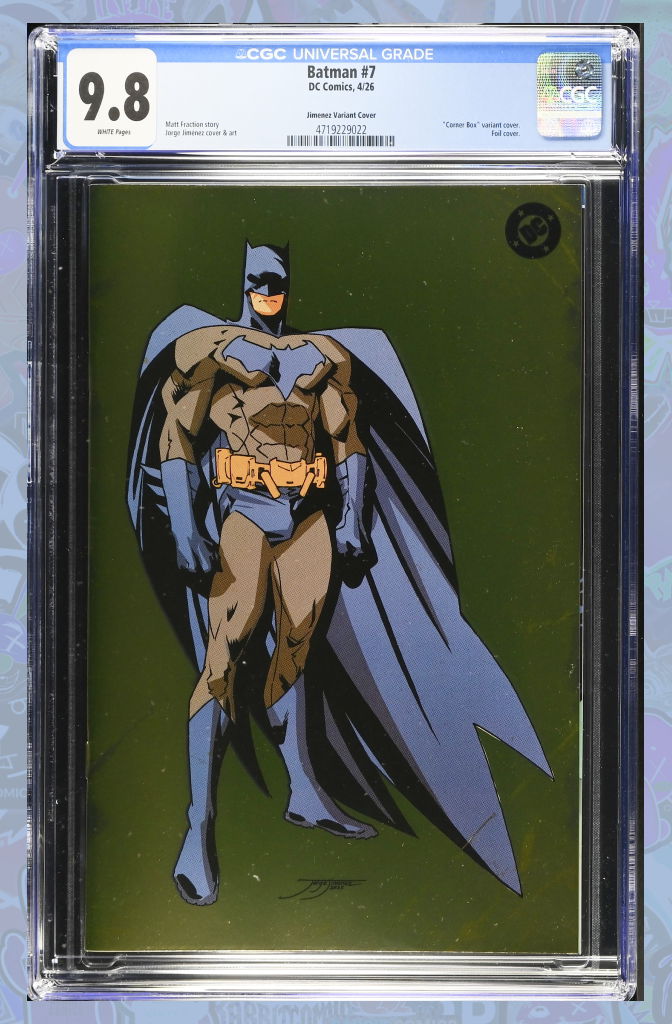 Batman #7 Cover H Jorge Jimenez Corner Box Spot Foil Variant | CGC 9.8