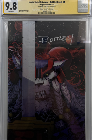 Battle Beast #1 | 1:1000 Ratio Foil Variant  | Signed by Ryan Ottley | CGC SS 9.8