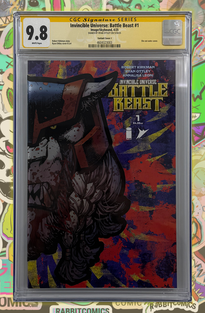 BATTLE BEAST #1 | CVR J DIE CUT MASK FOLIL VARIANT | CGC SS 9.8 ...