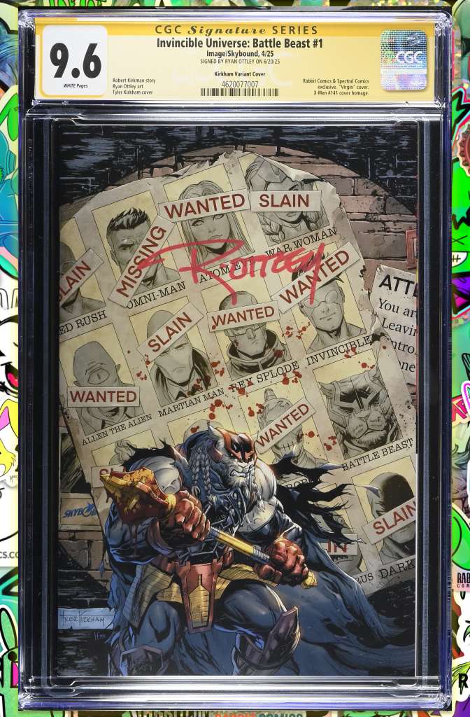 BATTLE BEAST #1 | TYLER KIRKHAM VIRGIN VARIANT | SIGNED BY OTTLEY | CGC SS 9.6