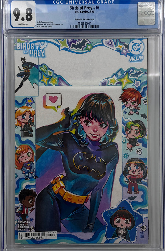 BIRDS OF PREY #16 | CVR C RIAN GONZALES CARD STOCK VAR | CGC 9.8