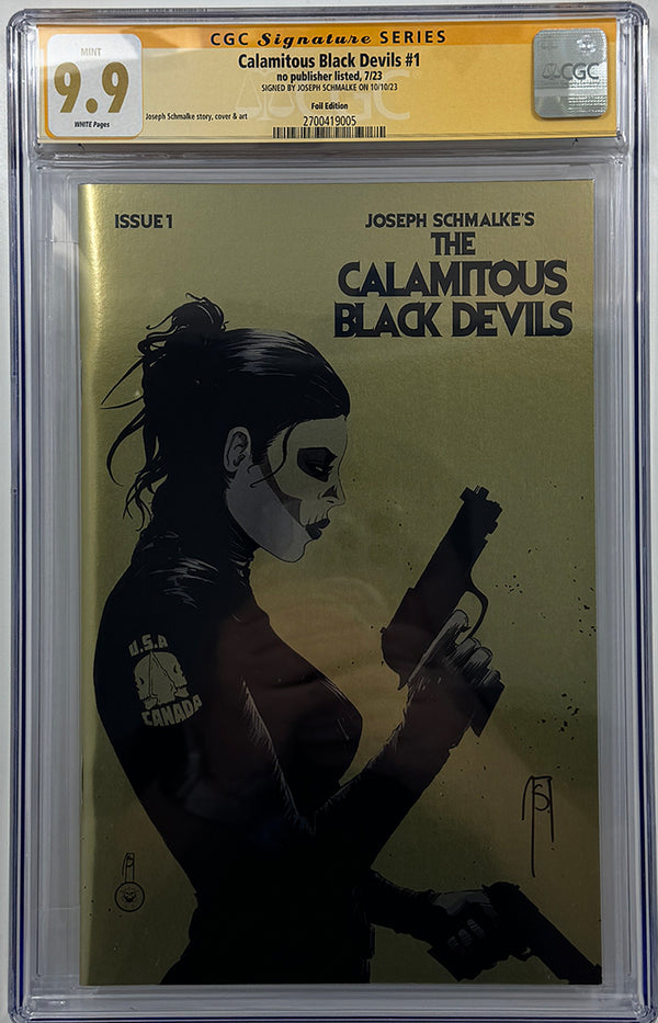The Calamitous Black Devils #1 | Goil Foil Schmalke Variant | CGC SS 9.9