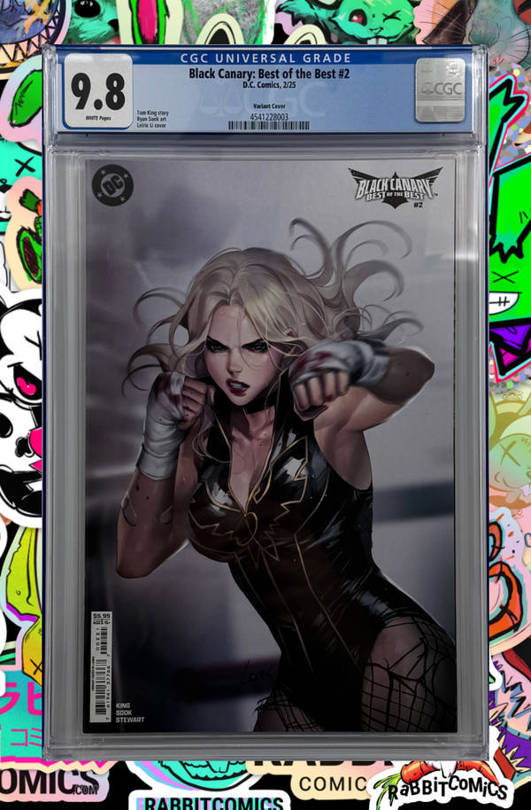 BLACK CANARY BEST OF THE BEST #2 (OF 6) | CVR B LESLEY LEIRIX LI CARD STOCK VAR | CGC 9.8