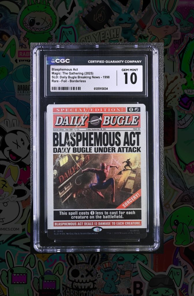 Blasphemous Act | MTG | Spider-Man Secret Lair 1998 | Rare Foil Borderless | CGC 10