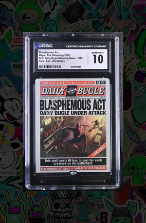 Blasphemous Act | MTG | Spider-Man Secret Lair 1998 | Rare Foil Borderless | CGC 10