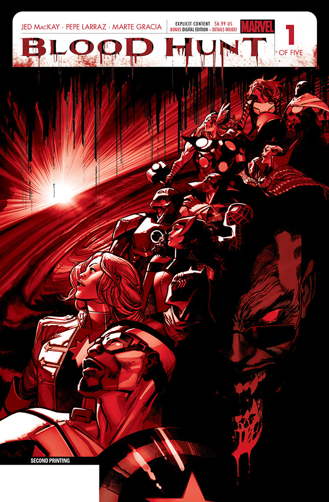 BLOOD HUNT: RED BAND #1 | PEPE LARRAZ 2ND PRINTING VARIANT