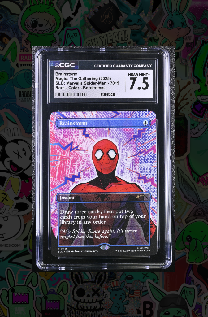 Brainstorm | MTG | Spider-Man Secret Lair 7019 | Rare Color Borderless | CGC 7.5