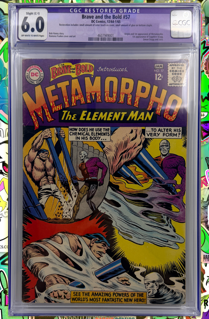Brave and the Bold #57 | 1st Metamorpho | Restored Label | CGC 6.0