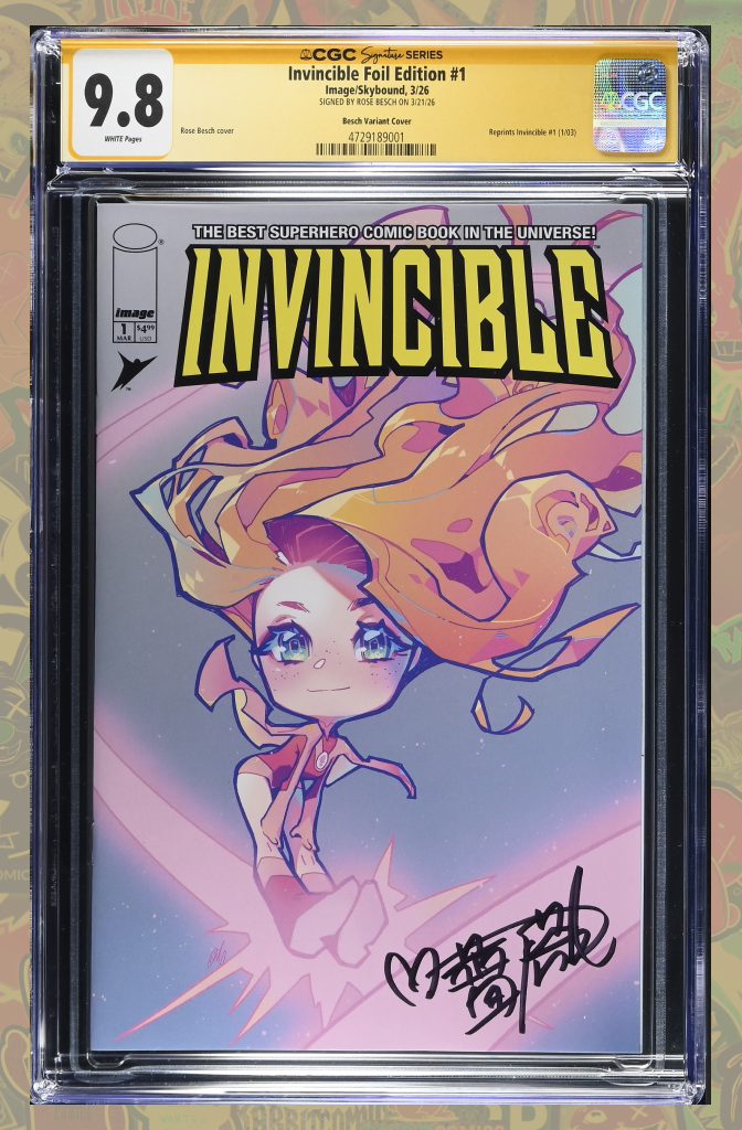 Invincible #1 | Rose Besch Megacon Exclusive | Signed by Rose Besch | CGC SS 9.8