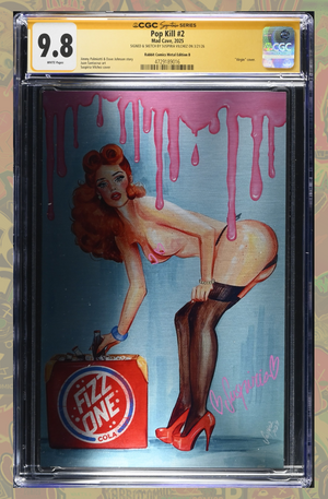 Pop Kill #2 (Of 4) | Suspiria Spicy Metal Variant | Pink Heart Nips Remark | CGC SS 9.8