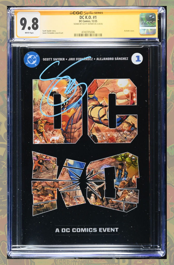 DC K.O. #1 (Of 5) Cover A Acetate | Signed by Scott Snyder | CGC SS 9.8