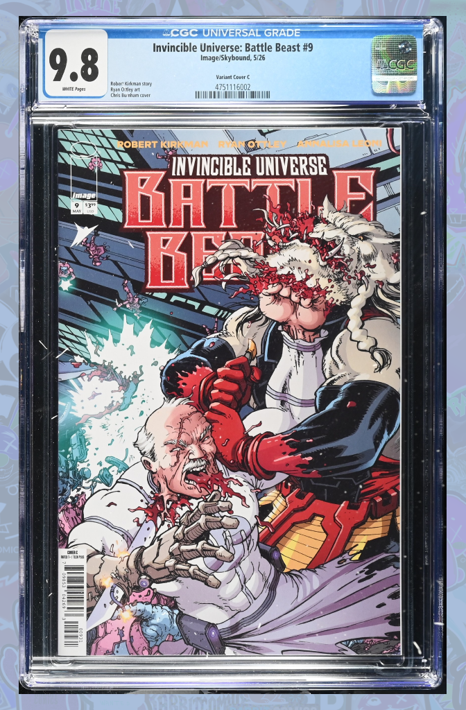 Invincible Universe Battle Beast #9 Cover C 1:10 Ratio Chris Burnham Variant | CGC 9.8