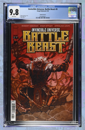 Invincible Universe Battle Beast #9 Cover E 1:50 Ratio Crom Variant | CGC 9.8
