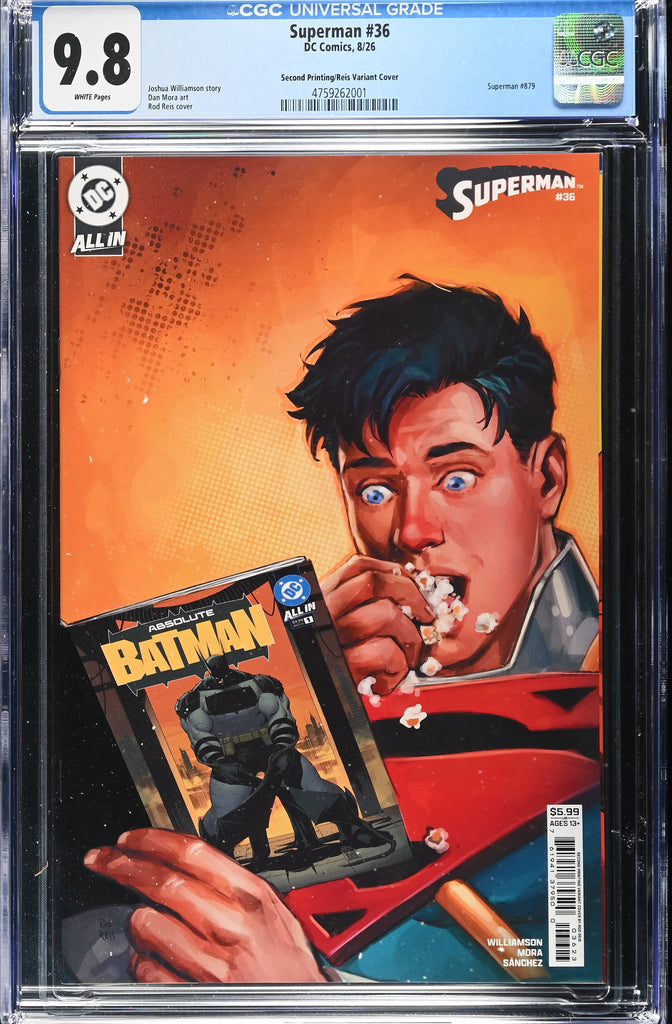 Superman #36 2nd Print Cover C Rod Reis Card Stock Variant | CGC 9.8