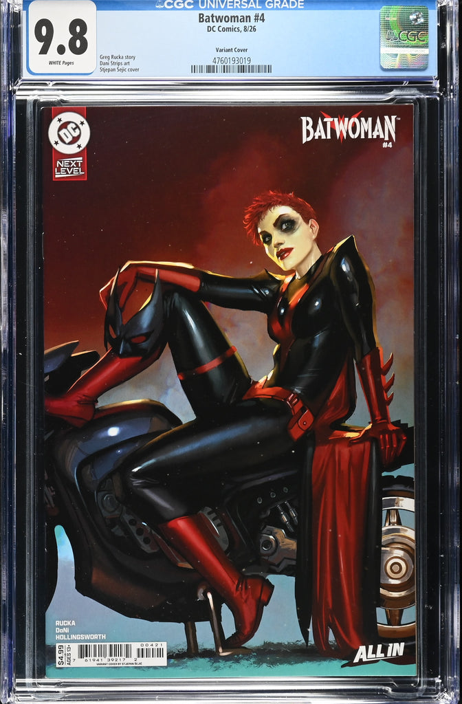 Batwoman #4 Cover B Stjepan Sejic Card Stock Variant | CGC 9.8