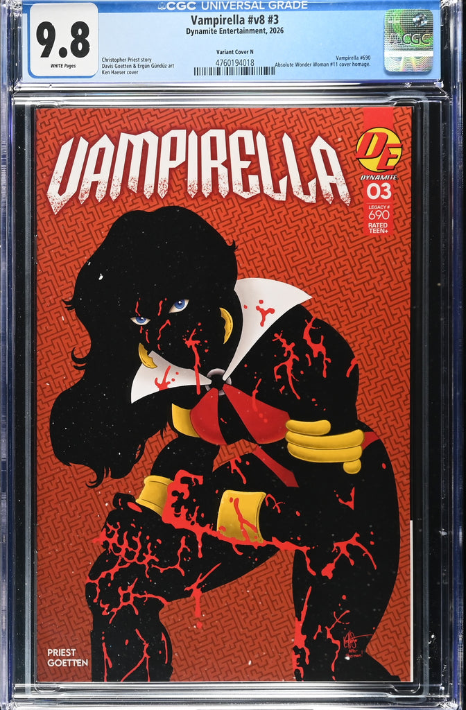 Vampirella (2026) #3 Cover N Ken Haeser Absolute Homage Variant | CGC 9.8