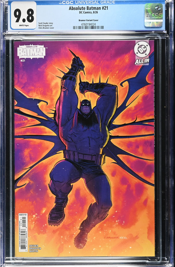 Absolute Batman #21 Cover E 1:25 Ratio Chris Brunner Card Stock Variant | CGC 9.8 | PREORDER