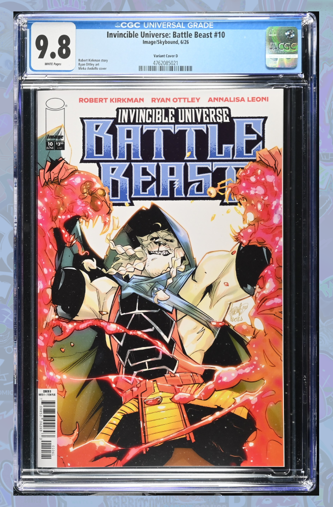 Invincible Universe Battle Beast #10 Cover D 1:25 Ratio Andolfo Variant | CGC 9.8